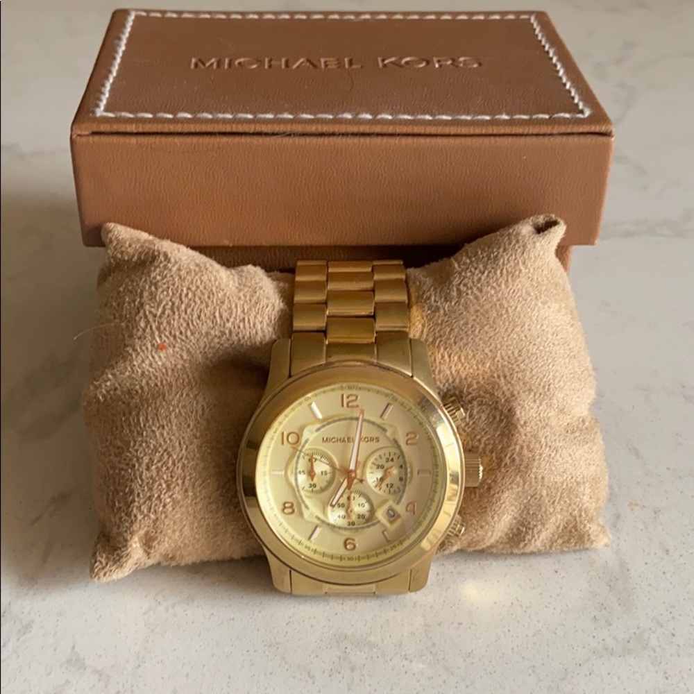 Michael Kors Gold Unisex Runway Watch